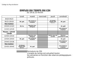 Calaméo - Emploi Du Temps Cdi