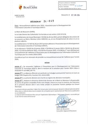Fichier Parution Des Décisions 24 049 à 24 050 Du 19 02 2024