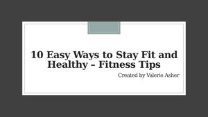 Calaméo - 10 Easy Ways To Stay Fit And Healthy