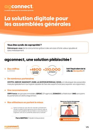 Présentation agconnect
