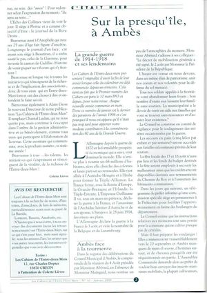 Les Cahiers De L'entre Deux Mers N°30