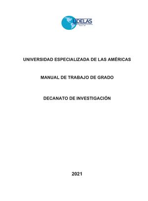Manual De Trabajo De Grado