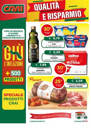 Volantino Crai Padial dal 21 febbraio al 3 marzo