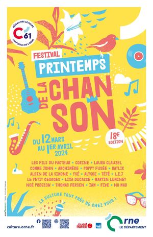 Programme Printemps de la Chanson 2024