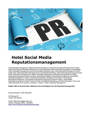 Dirk Massat - Hotel Social Media Reputationsmanagement