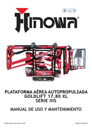 Elevarte Plataformas - Manual De Uso y Mantenimiento Hinowa Goldlift 17 80