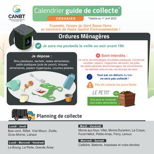 [CANBT] ♻️ DESHAIES : DÉCOUVREZ LE GUIDE DE COLLECTE DES DECHETS