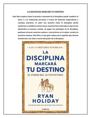 La Disciplina Marcará Tu Destino