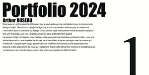 Portfolio arthur DUSEAU au concours design d’objet