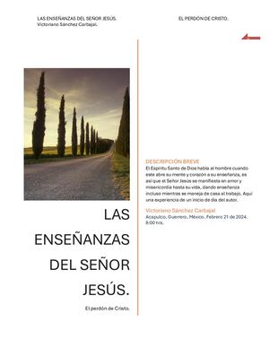 LAS ENSEÑANZAS DEL SEÑOR JESUS.. Febrero 21 de 2024.