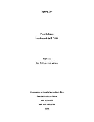 Actividad 1 Resolucion De Conflictos