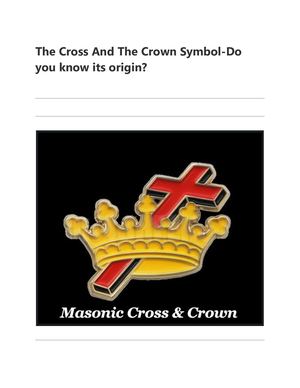 The Cross And The Crown Symbol Do You Know Its Origin