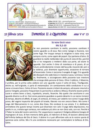 2° Domenica Di Quaresima Feb2024