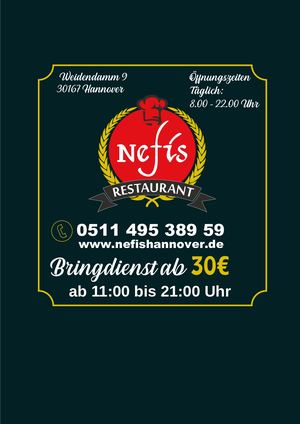 Speisekarte Nefis Restaurant Hannover