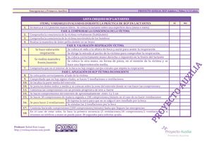 Lista Cotejo Rcp Bebés Lactantes