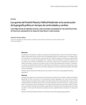 Articulo De Ratzel Y Makinder