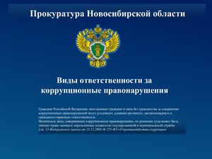Памятка о видах ответственности за коррупционные правонарушения