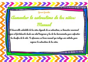 MANUAL PARA AUMENTAR LA AUTOESTIMA EN LOS NIÑOS