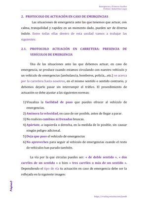 Protocolo Actuación Vehículos Emergencia