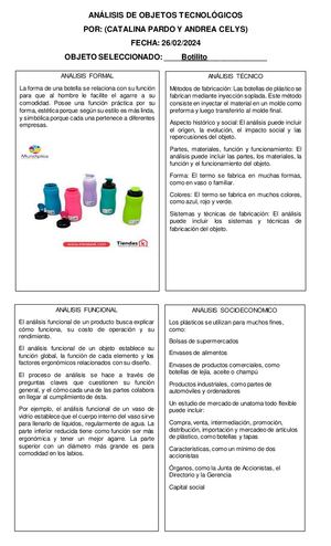Formaro Análisis De Objetos Tecnológicos
