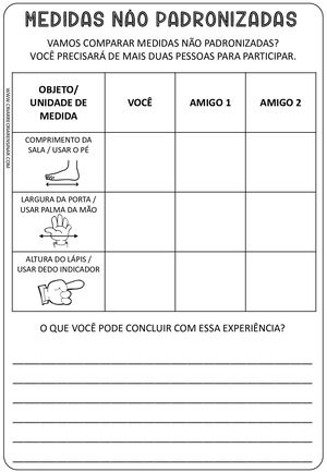 Atividades Medidas Não Padronizadas