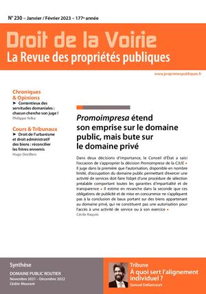 Droit de la voirie 330 Jan Fev 2023 Edilaix