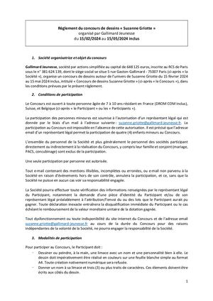 R?glement concours de dessins Suzanne Griotte