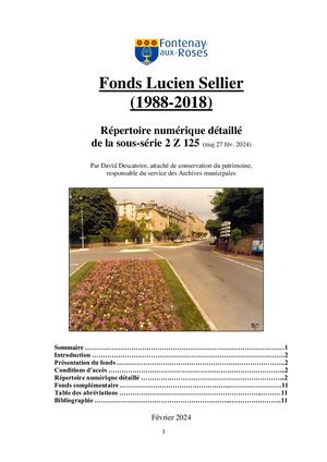 AMFAR FDS 2 Z 125 Fonds Lucien Sellier