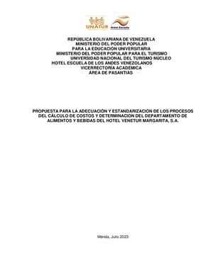 Informe N°1786 Pasantia Administrativa Trabajo De Grado 2023