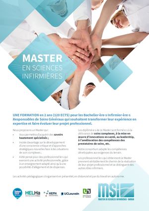 Brochure Master Sciences Infirmieres