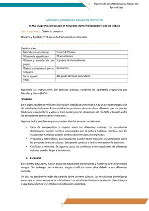 Aprendizaje Basado En Proyectos Maa