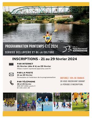 Programmation printemps-été 2024 - Service des loisirs et de la culture - Ville de Saint-Raymond