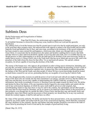 Sublimis Deus Grael 2024