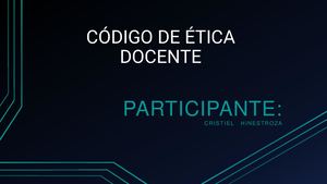 Ppt ÈTica Del Docente