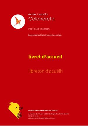 Livret Accueil Calandreta 2024 Calandreta Cintegabelle