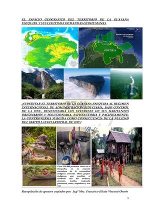EL ESPACIO GEOGRAFICO DEL TERRITORIO DE LA GUAYANA ESEQUIBA Y SUS LEGITIMAS DEMANDAS GEOHUMANAS.