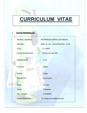CV - Luis Miguel Rodriguez Soria