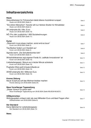 Pressespiegel 20240229