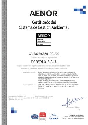 Roberlo Iso 14001 Certificado Ga 2002 0379 001 00 Es 2024 02 28