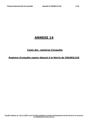 Registre Mairie De Cruseilles