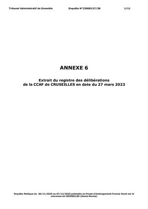 Extrait Du Registre Des Délibérations De La Ccaf De Cruseilles En Date Du 27 Mars 2023
