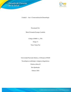 Entrega Practica Clinica Ii Contextualización Deontología