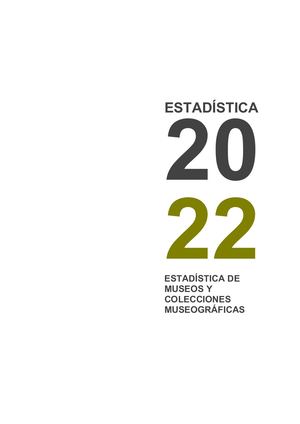 Estadística de Museos y Colecciones Museográficas 2022