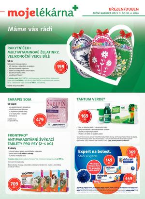 Moje lékárna - akční nabídka 9. 3. 2024 - 30. 4. 2024