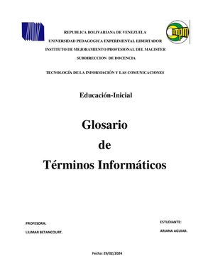 Glosario De Terminos I