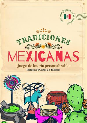 Loteria Tradiciones Mexicanas Tamaño Original