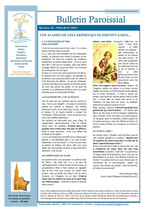 Bulletin Mars/Avril 2024