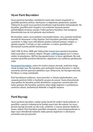 Siyasi Parti Bayrakları