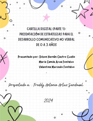 Cartilla Digital (Parte 2) Presentación De Estrategias Para El Desarrollo Comunicativo No Verbal De 4 A 6 Años