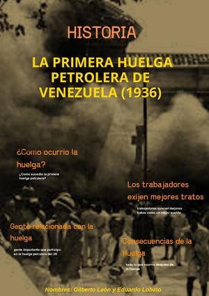 Primera Huelga Petrolera De 1936